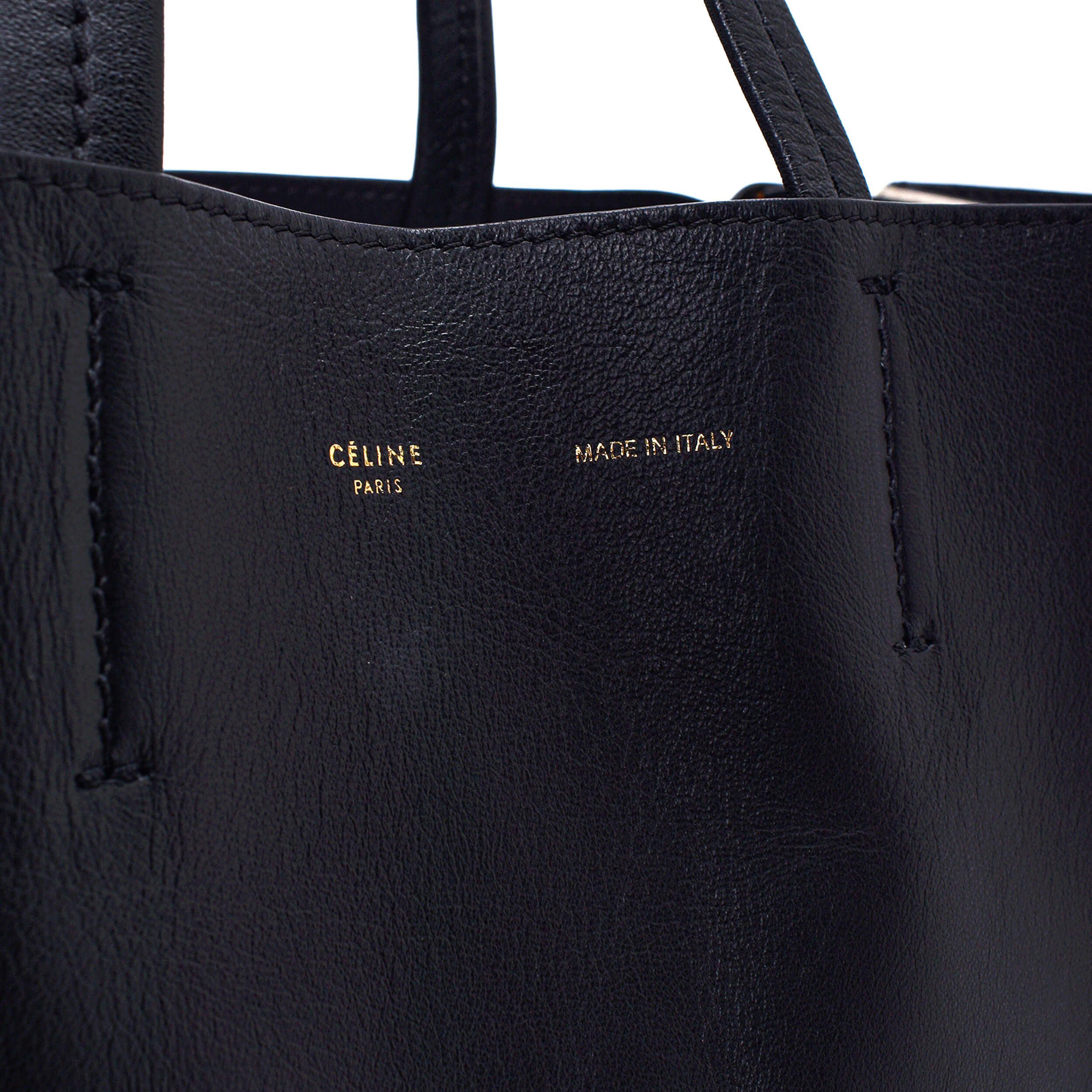 Celine - Black Lather Zippy Top Handle Bag